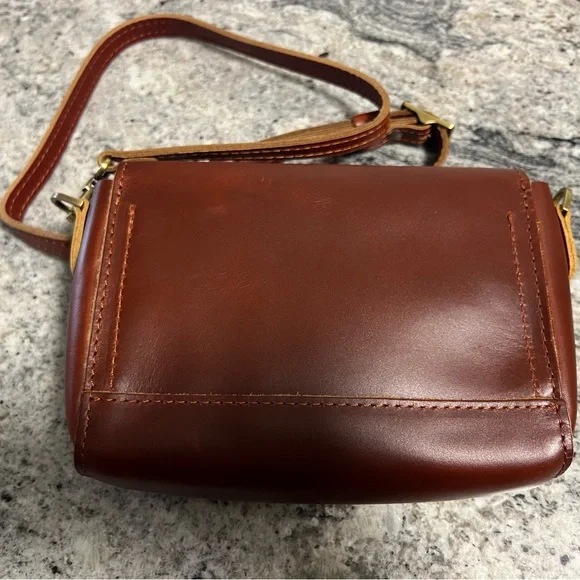 Portland leather goods Mini Metro crossbody Brown Leather Crossbody Bag - Picture 4 of 14